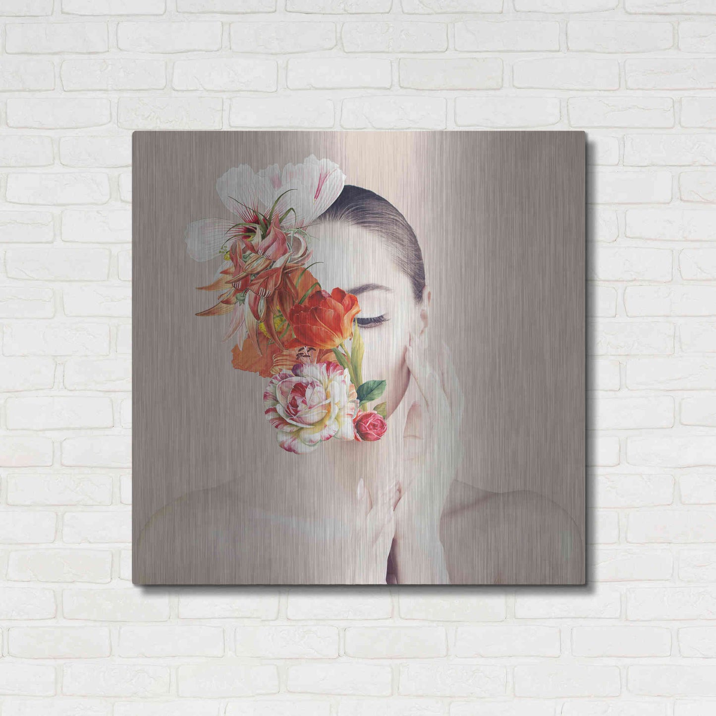 Luxe Metal Art 'Flora' by Karen Smith Metal Wall Art,36x36