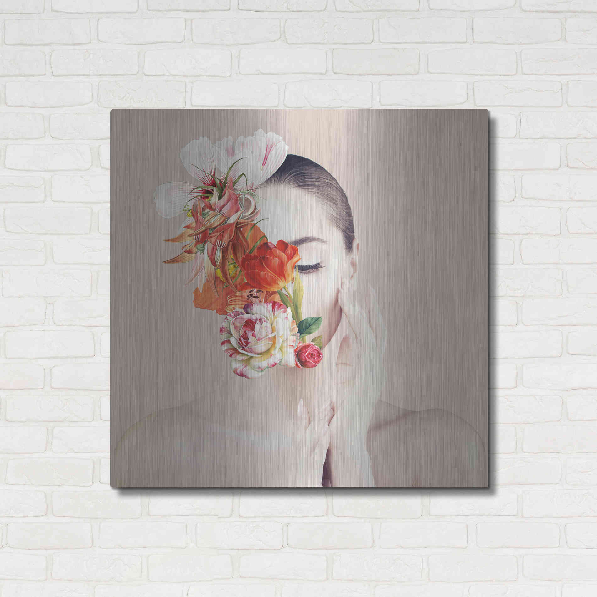 Luxe Metal Art 'Flora' by Karen Smith Metal Wall Art,36x36