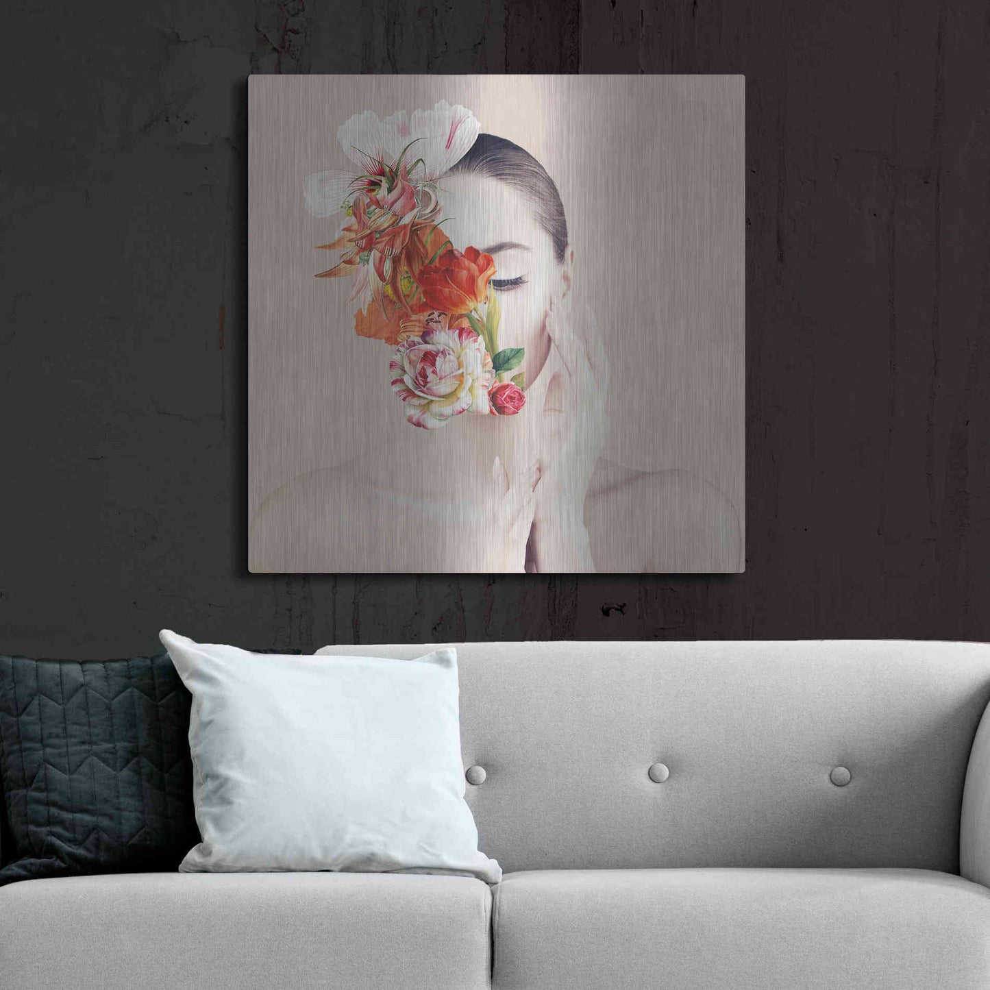 Luxe Metal Art 'Flora' by Karen Smith Metal Wall Art,36x36