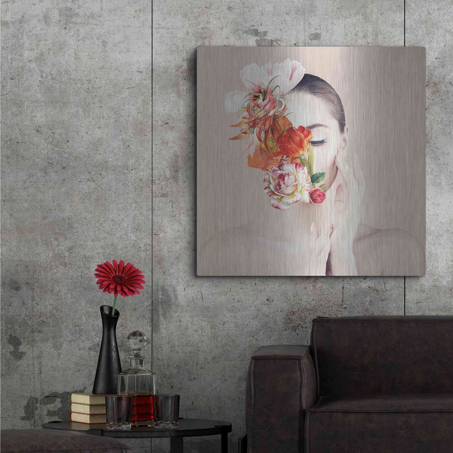 Luxe Metal Art 'Flora' by Karen Smith Metal Wall Art,36x36