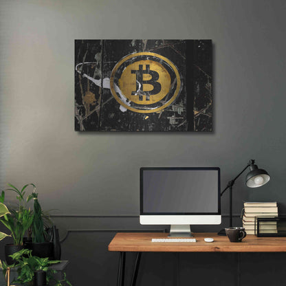Luxe Metal Art 'Bitcoin Splash' by Karen Smith Metal Wall Art,36x24