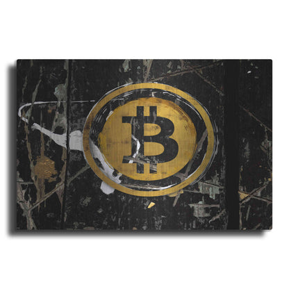 Luxe Metal Art 'Bitcoin Splash' by Karen Smith Metal Wall Art