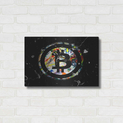 Luxe Metal Art 'Bitcoin Paint' by Karen Smith Metal Wall Art,24x16