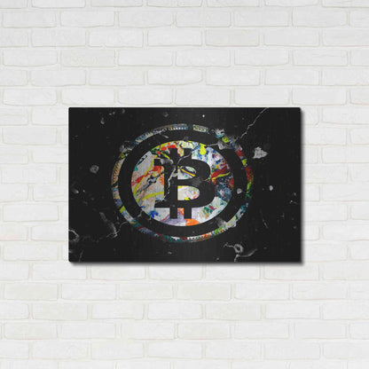 Luxe Metal Art 'Bitcoin Paint' by Karen Smith Metal Wall Art,36x24