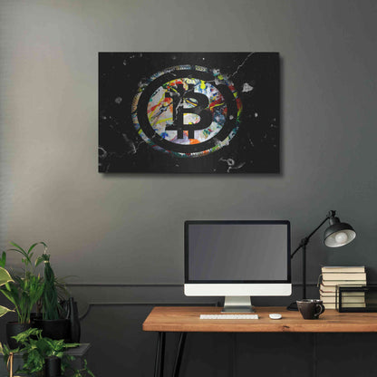 Luxe Metal Art 'Bitcoin Paint' by Karen Smith Metal Wall Art,36x24