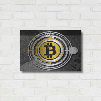 Luxe Metal Art 'Bitcoin Glitterball' by Karen Smith Metal Wall Art,24x16