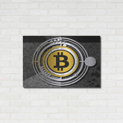 Luxe Metal Art 'Bitcoin Glitterball' by Karen Smith Metal Wall Art,36x24