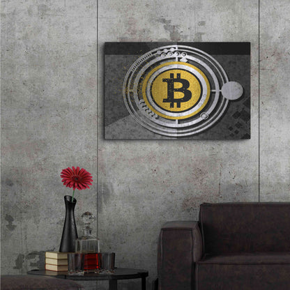 Luxe Metal Art 'Bitcoin Glitterball' by Karen Smith Metal Wall Art,36x24