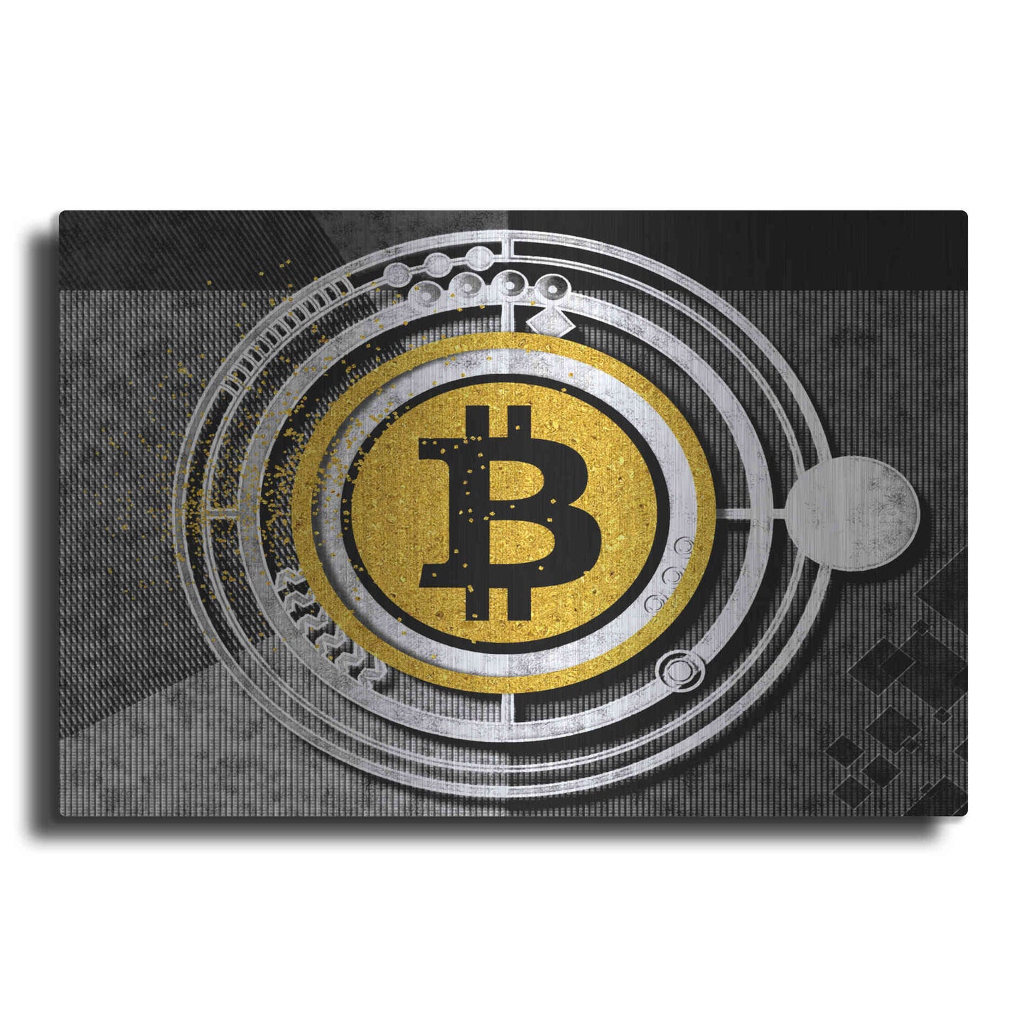 Luxe Metal Art 'Bitcoin Glitterball' by Karen Smith Metal Wall Art