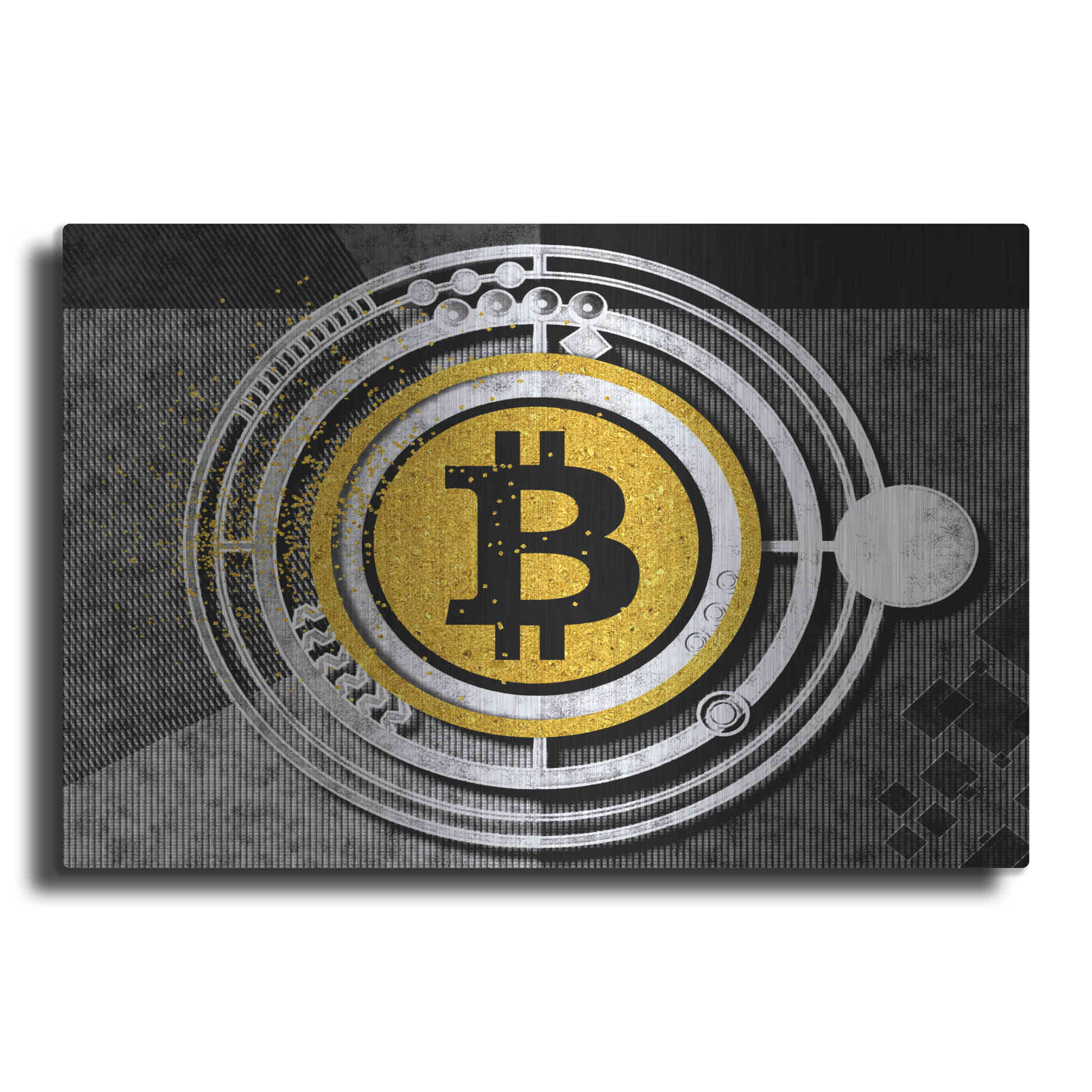 Luxe Metal Art 'Bitcoin Glitterball' by Karen Smith Metal Wall Art