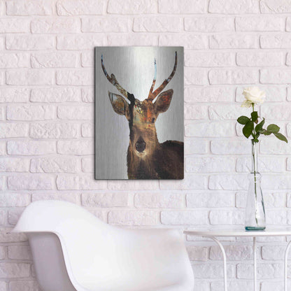 Luxe Metal Art 'Stag Forest' by Karen Smith Metal Wall Art,16x24