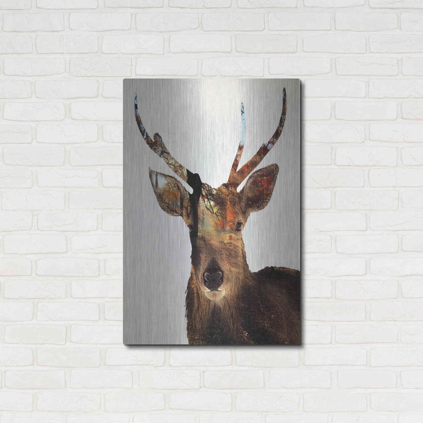 Luxe Metal Art 'Stag Forest' by Karen Smith Metal Wall Art,24x36