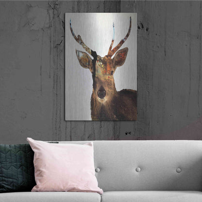 Luxe Metal Art 'Stag Forest' by Karen Smith Metal Wall Art,24x36