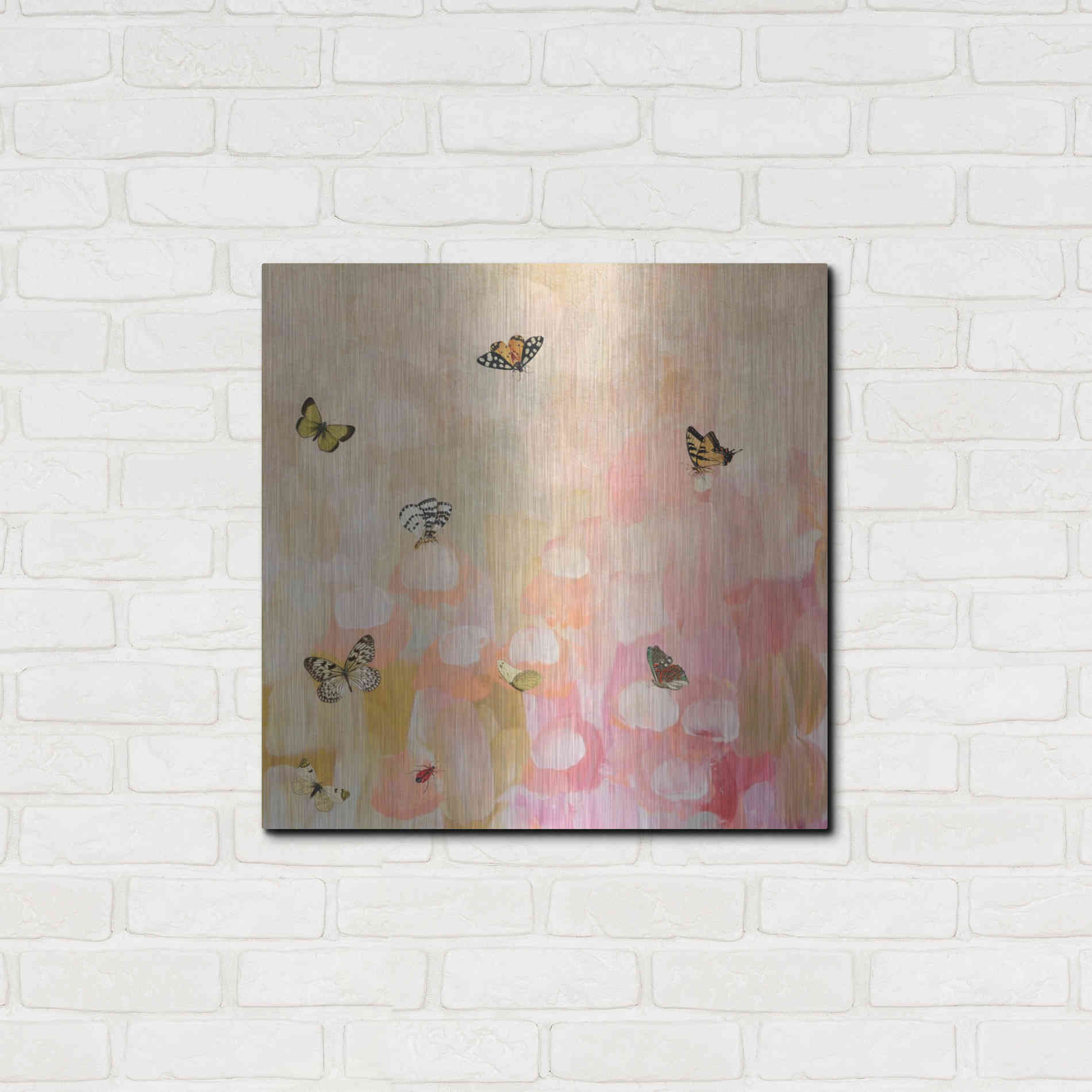 Luxe Metal Art 'Butterfly by 7' by Karen Smith Metal Wall Art,24x24