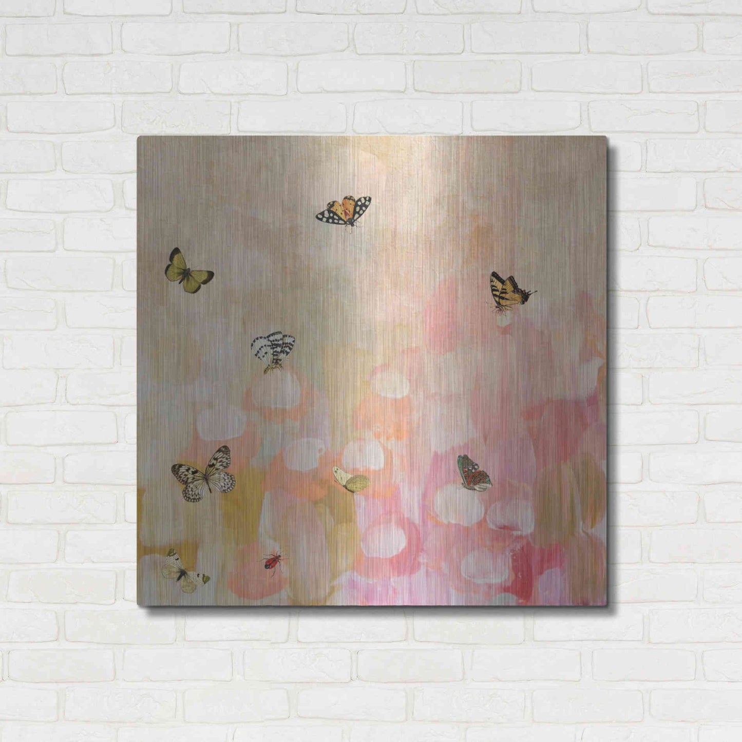 Luxe Metal Art 'Butterfly by 7' by Karen Smith Metal Wall Art,36x36