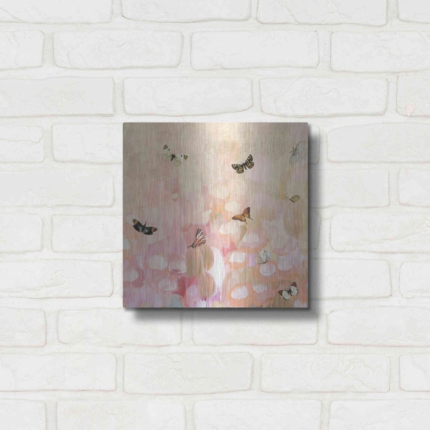 Luxe Metal Art 'Butterfly by 8' by Karen Smith Metal Wall Art,12x12