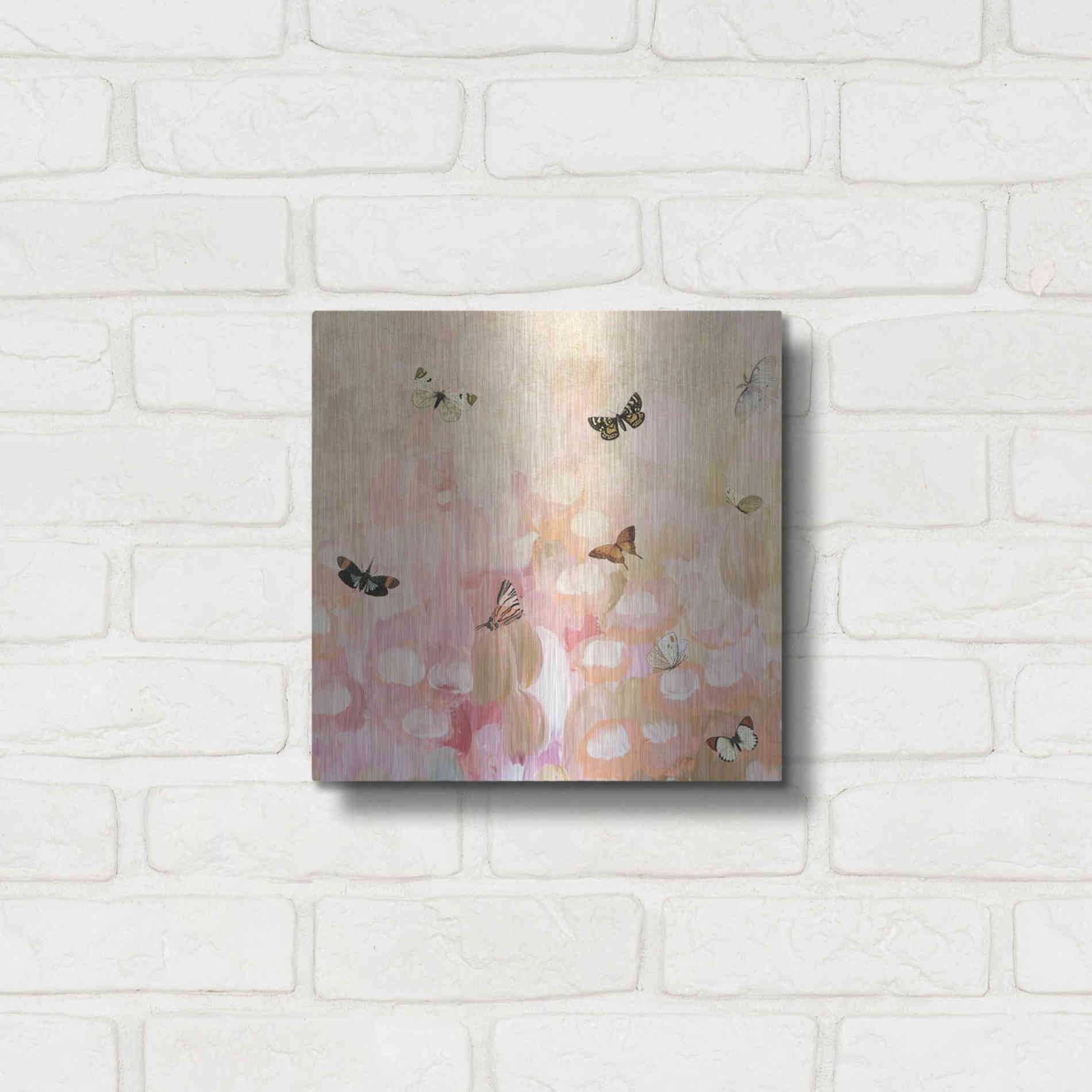 Luxe Metal Art 'Butterfly by 8' by Karen Smith Metal Wall Art,12x12