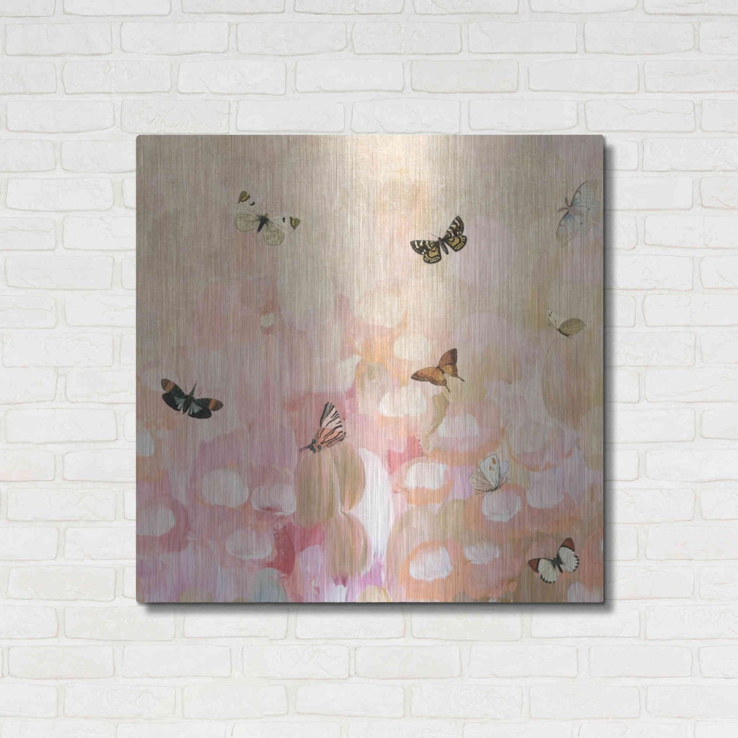 Luxe Metal Art 'Butterfly by 8' by Karen Smith Metal Wall Art,36x36