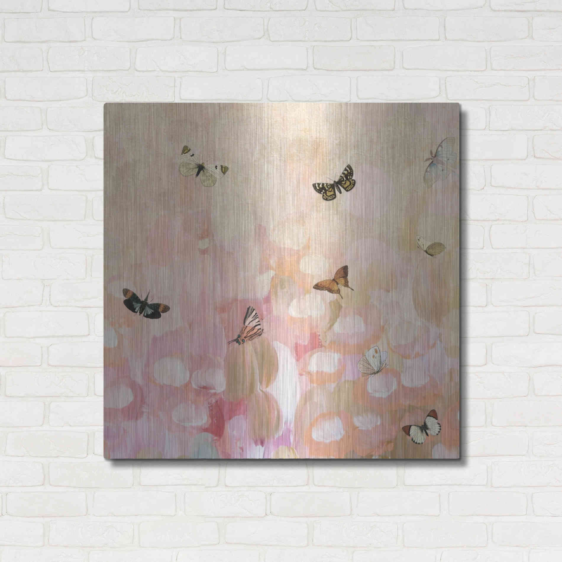 Luxe Metal Art 'Butterfly by 8' by Karen Smith Metal Wall Art,36x36