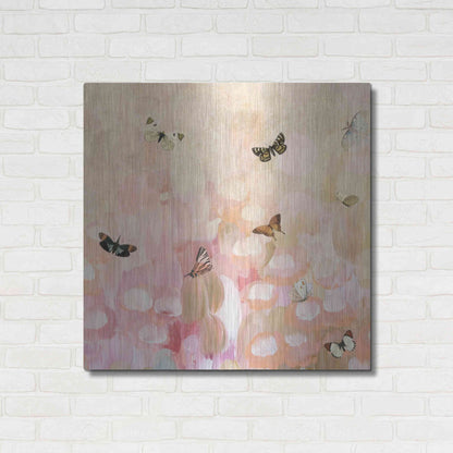 Luxe Metal Art 'Butterfly by 8' by Karen Smith Metal Wall Art,36x36