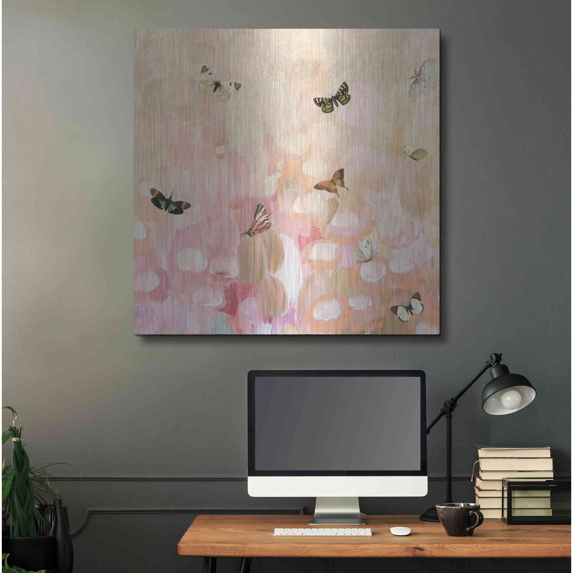 Luxe Metal Art 'Butterfly by 8' by Karen Smith Metal Wall Art,36x36
