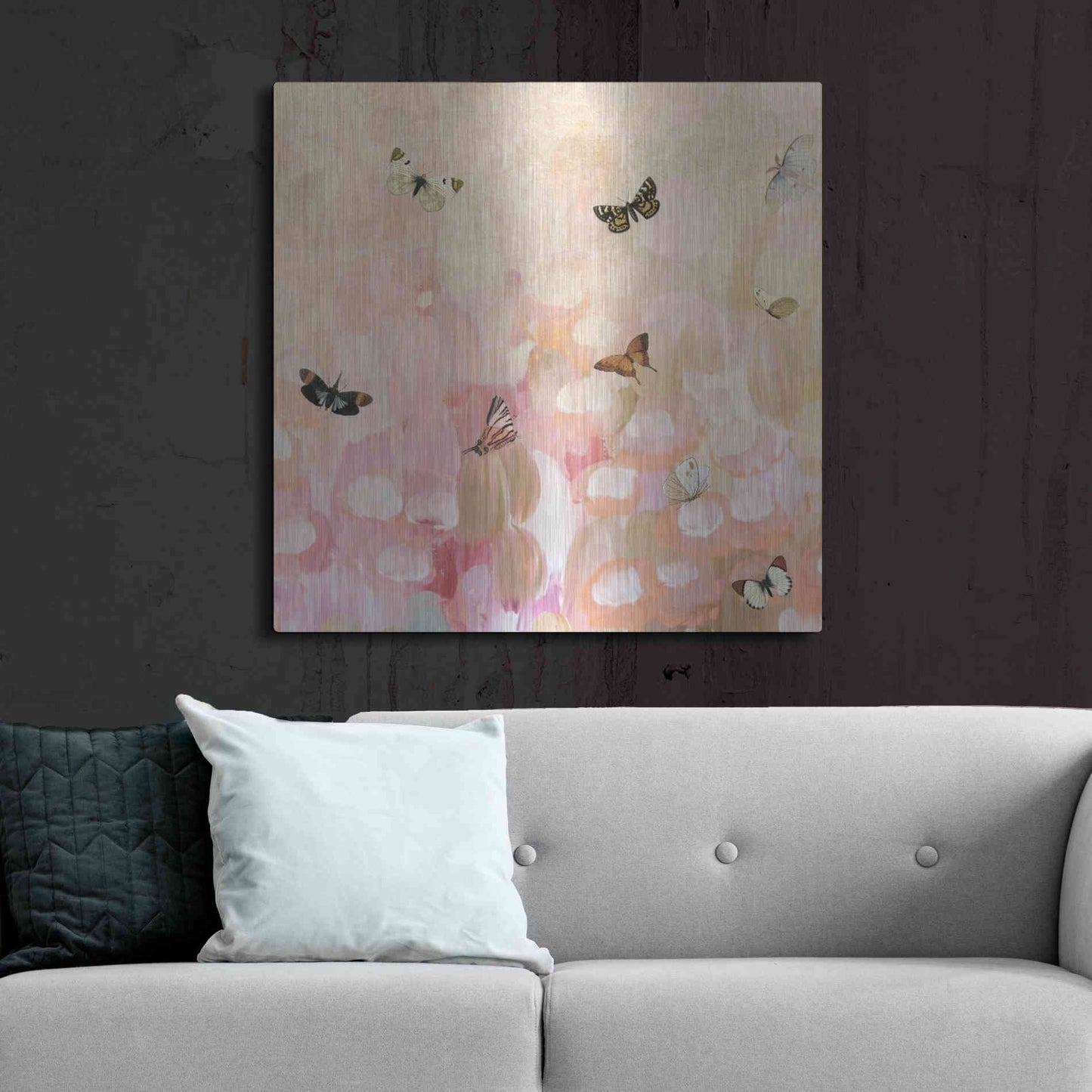 Luxe Metal Art 'Butterfly by 8' by Karen Smith Metal Wall Art,36x36