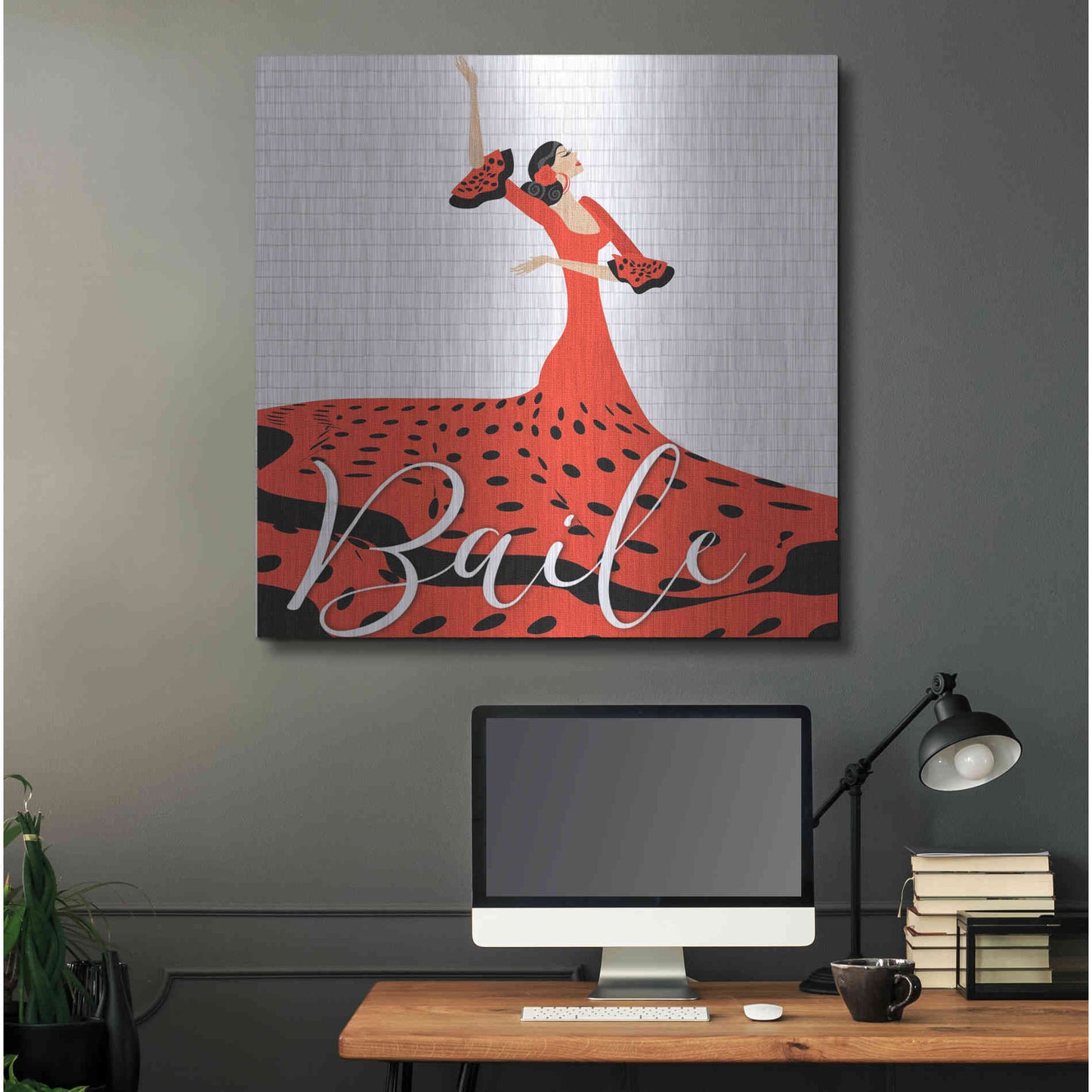 Luxe Metal Art 'Baile' by Karen Smith Metal Wall Art,36x36