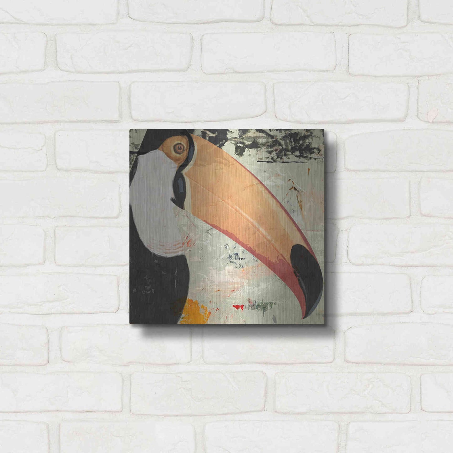 Luxe Metal Art 'Toucan Play 2' by Karen Smith Metal Wall Art,12x12