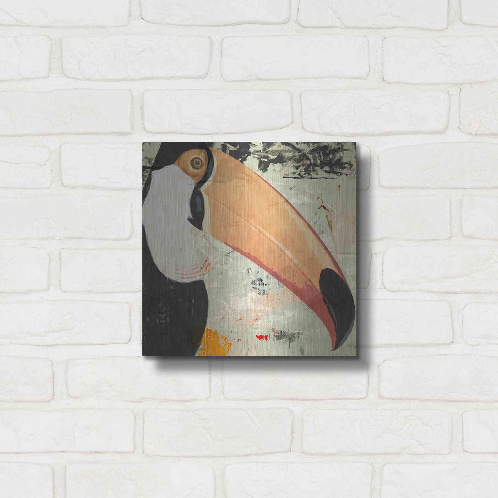 Luxe Metal Art 'Toucan Play 2' by Karen Smith Metal Wall Art,12x12