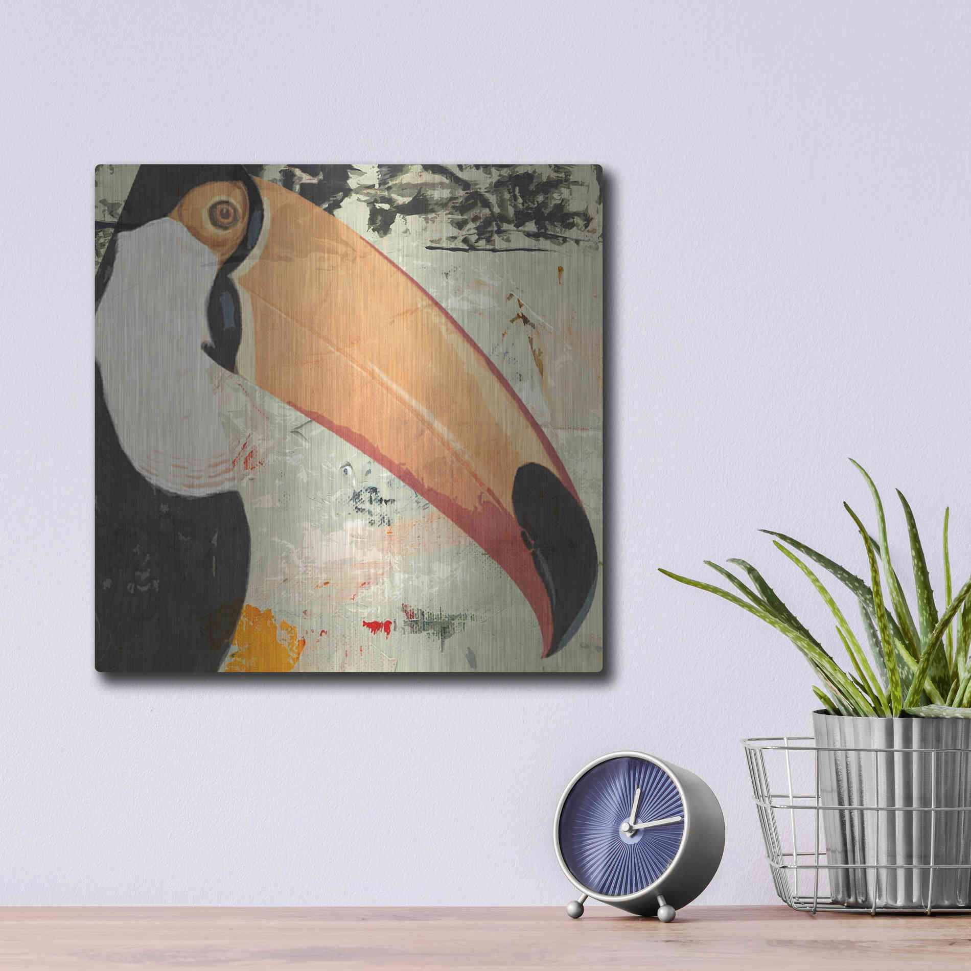 Luxe Metal Art 'Toucan Play 2' by Karen Smith Metal Wall Art,12x12