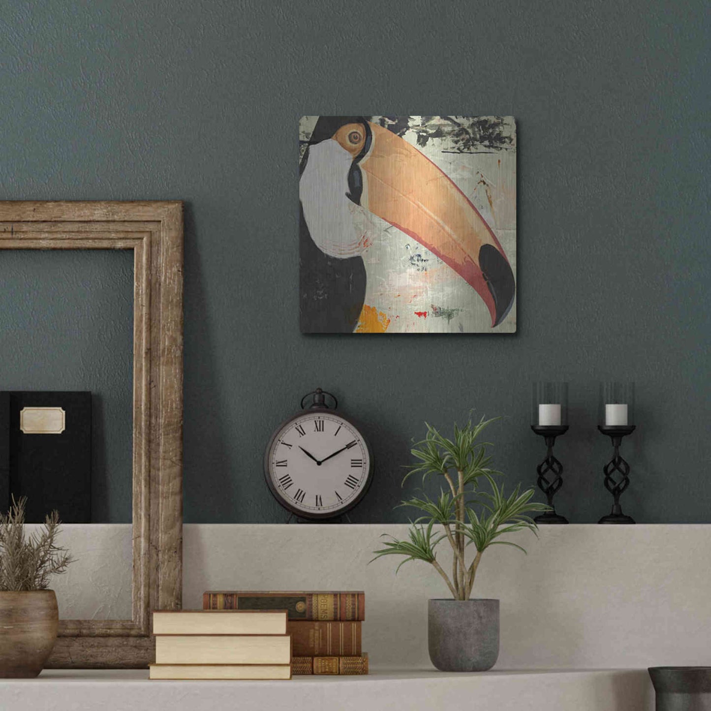 Luxe Metal Art 'Toucan Play 2' by Karen Smith Metal Wall Art,12x12