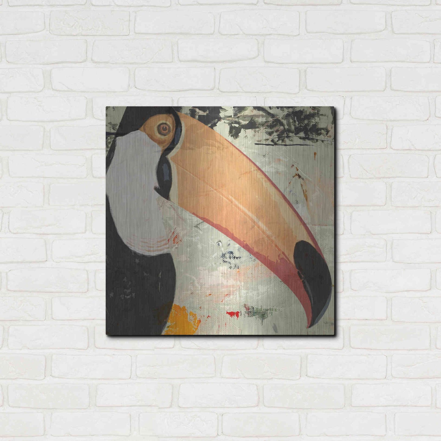 Luxe Metal Art 'Toucan Play 2' by Karen Smith Metal Wall Art,24x24