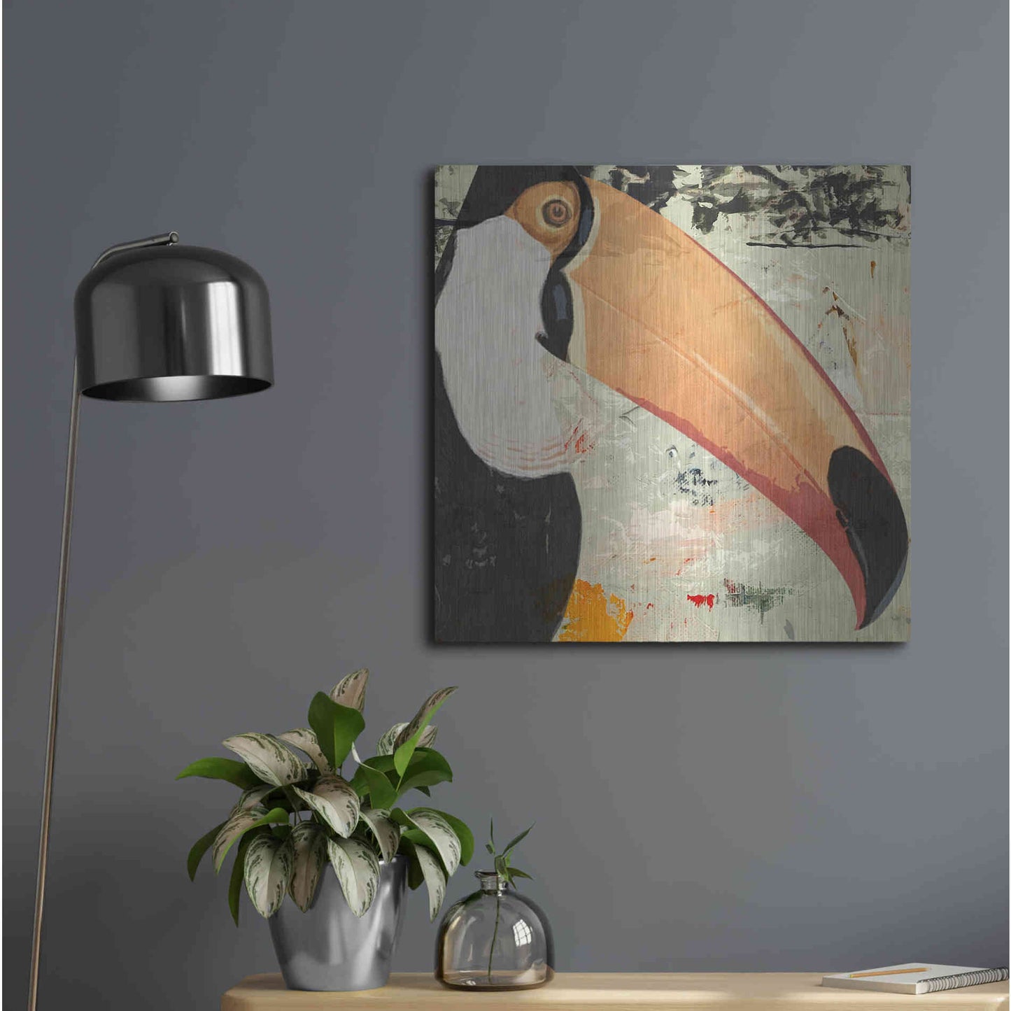 Luxe Metal Art 'Toucan Play 2' by Karen Smith Metal Wall Art,24x24