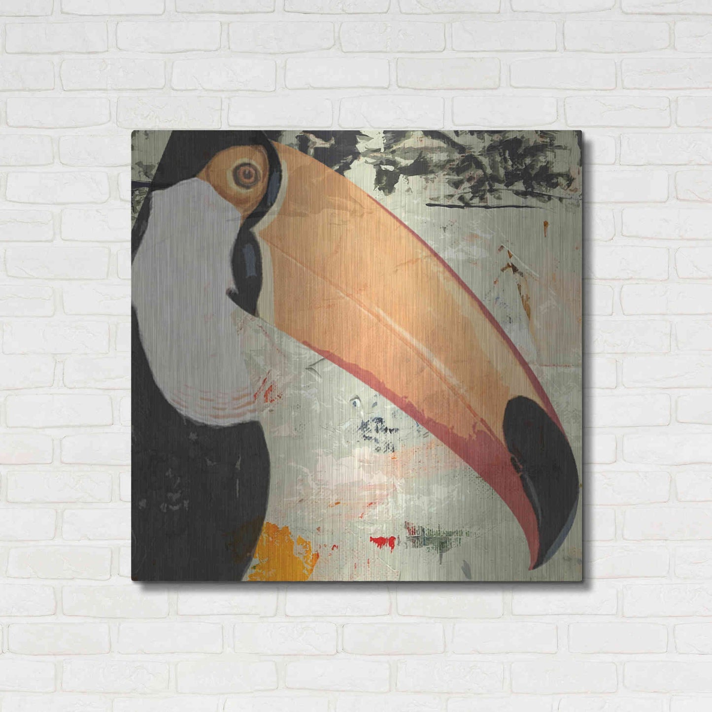 Luxe Metal Art 'Toucan Play 2' by Karen Smith Metal Wall Art,36x36