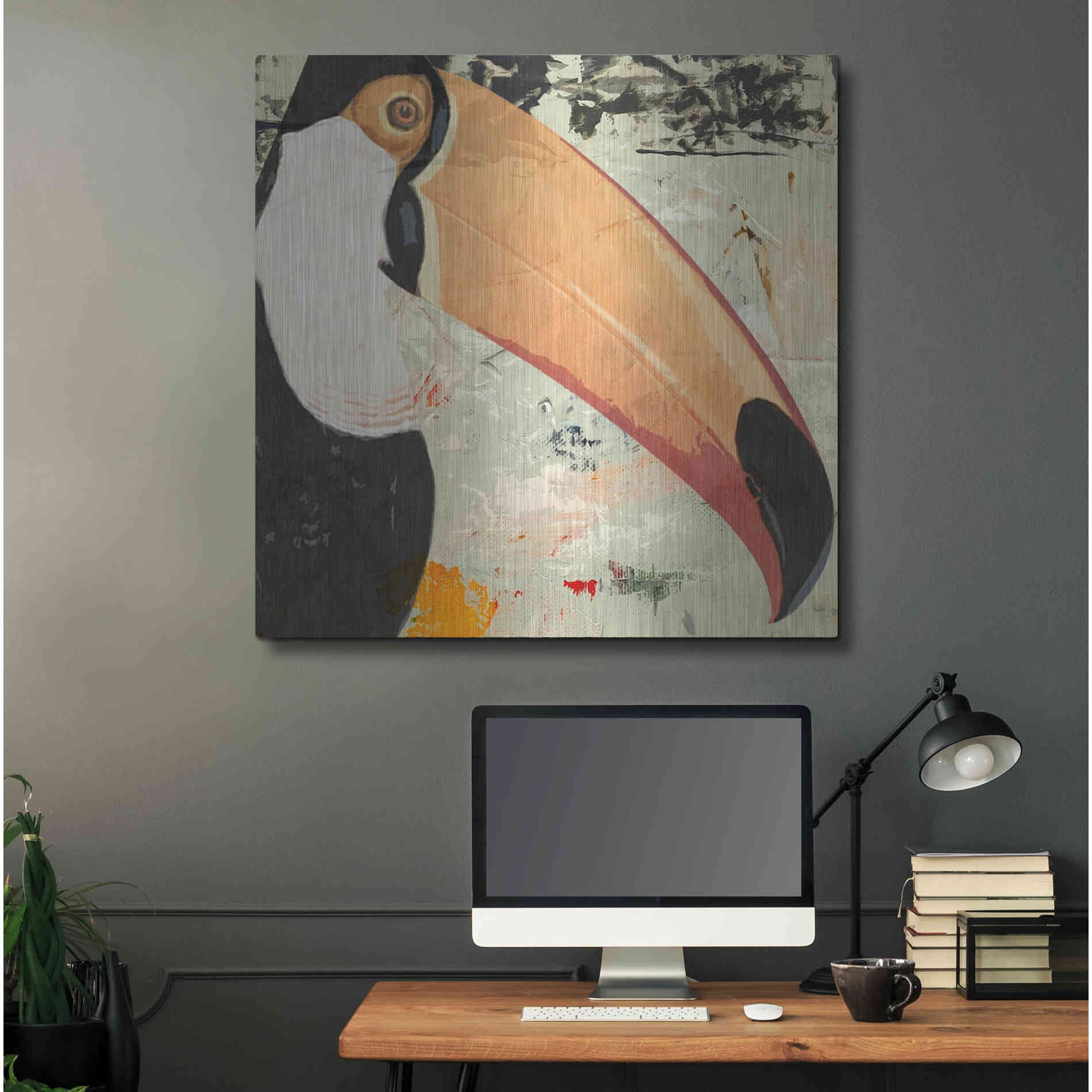 Luxe Metal Art 'Toucan Play 2' by Karen Smith Metal Wall Art,36x36