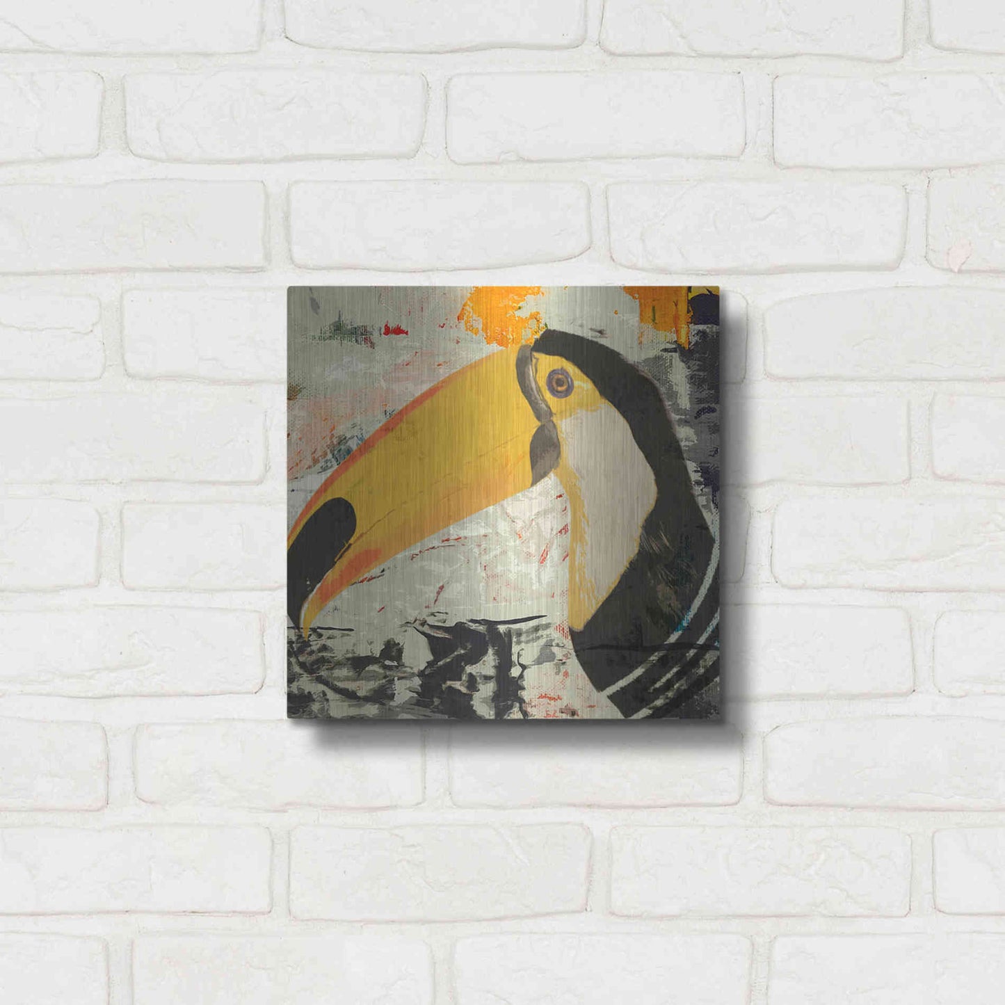 Luxe Metal Art 'Toucan Play 1' by Karen Smith Metal Wall Art,12x12