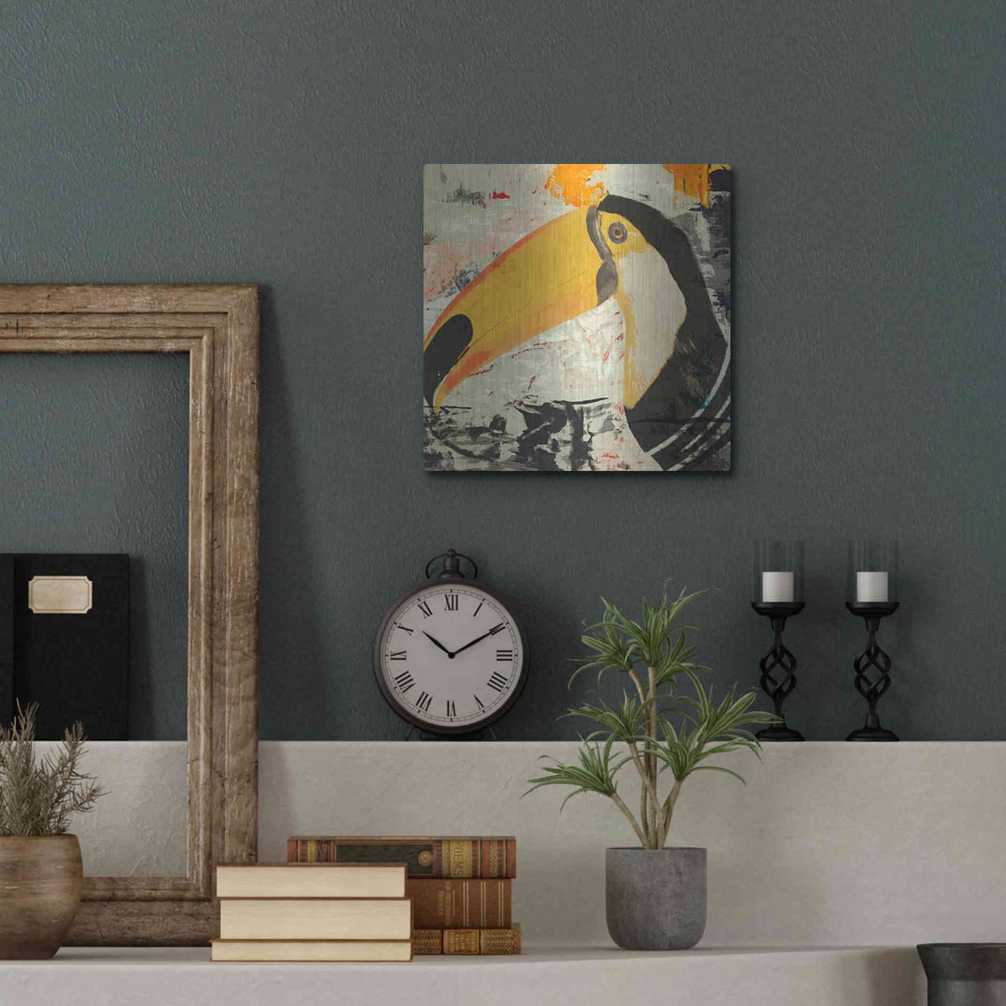Luxe Metal Art 'Toucan Play 1' by Karen Smith Metal Wall Art,12x12