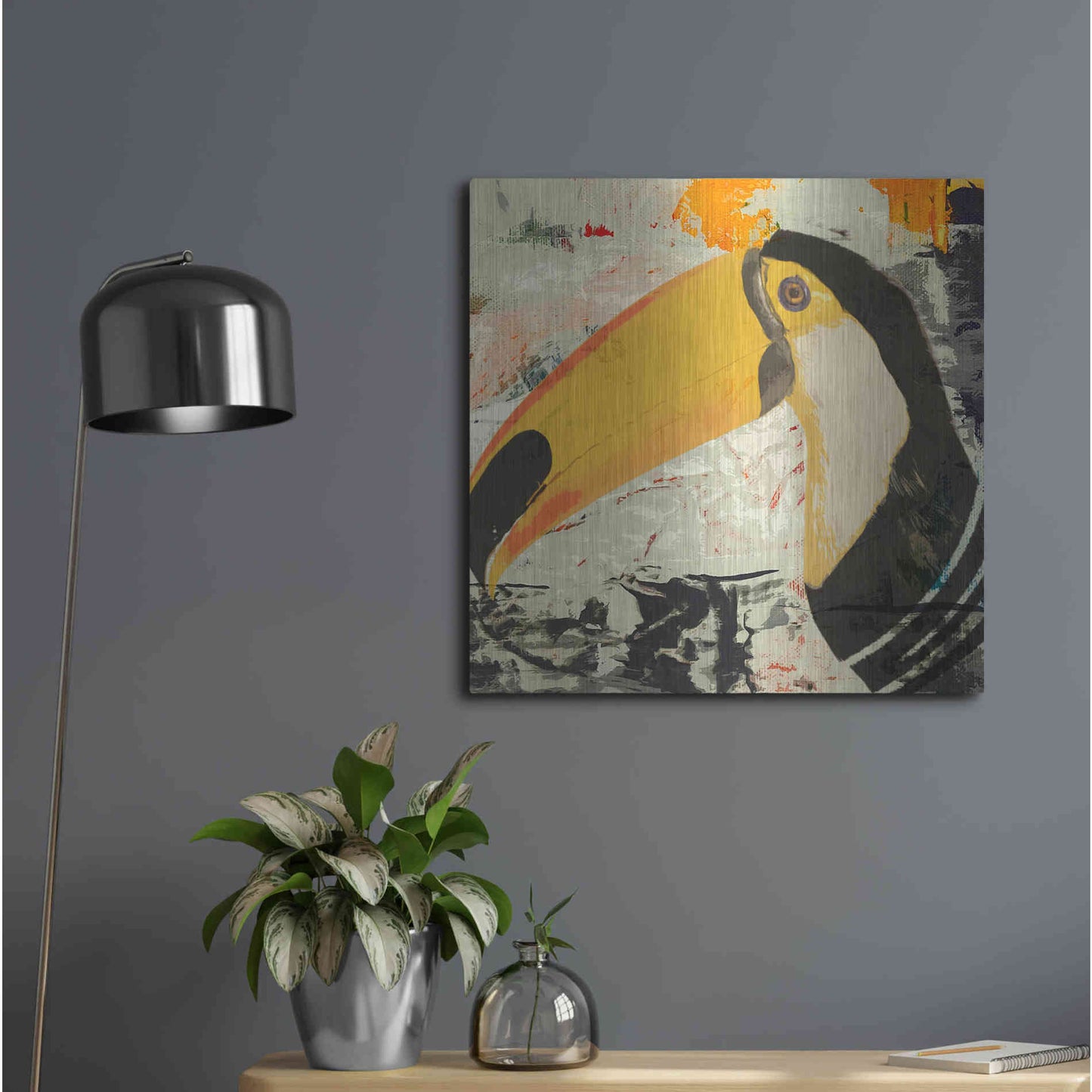 Luxe Metal Art 'Toucan Play 1' by Karen Smith Metal Wall Art,24x24