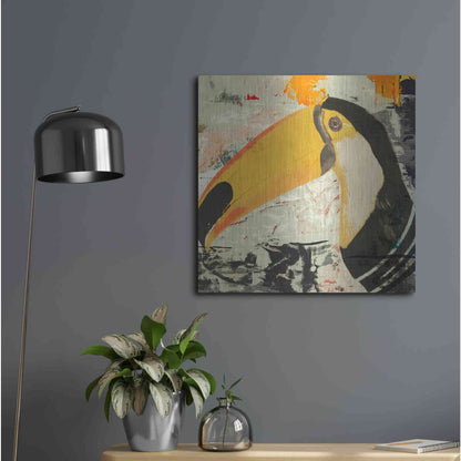 Luxe Metal Art 'Toucan Play 1' by Karen Smith Metal Wall Art,24x24
