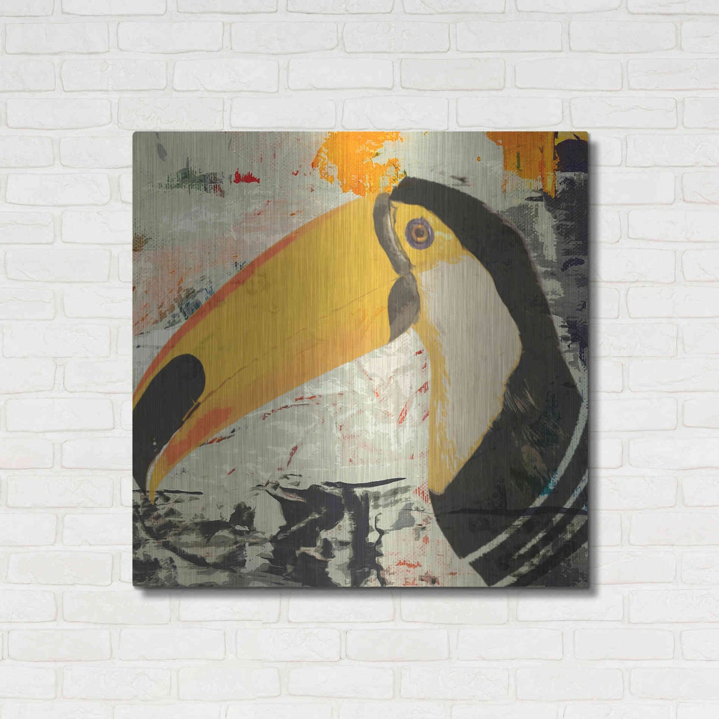 Luxe Metal Art 'Toucan Play 1' by Karen Smith Metal Wall Art,36x36