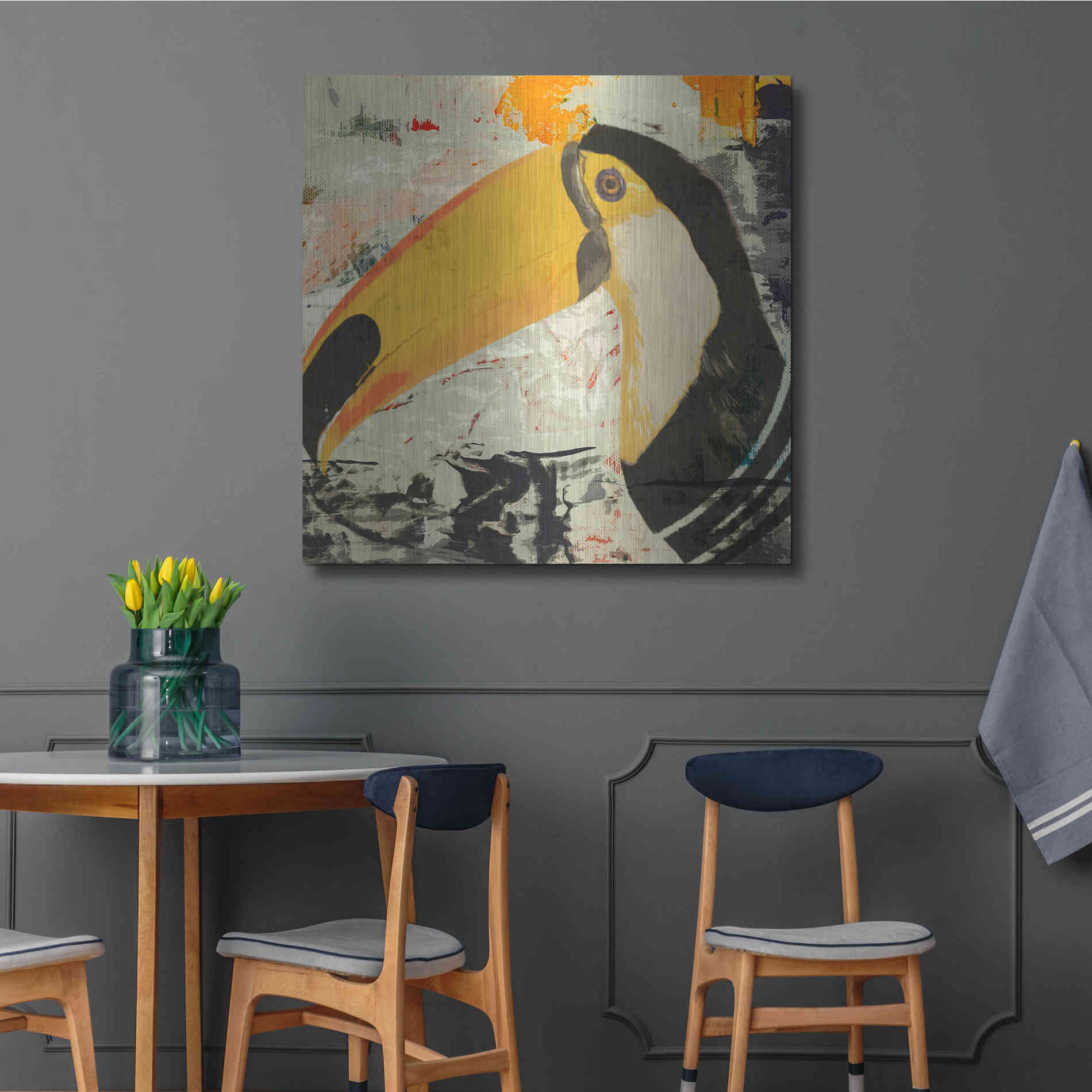 Luxe Metal Art 'Toucan Play 1' by Karen Smith Metal Wall Art,36x36