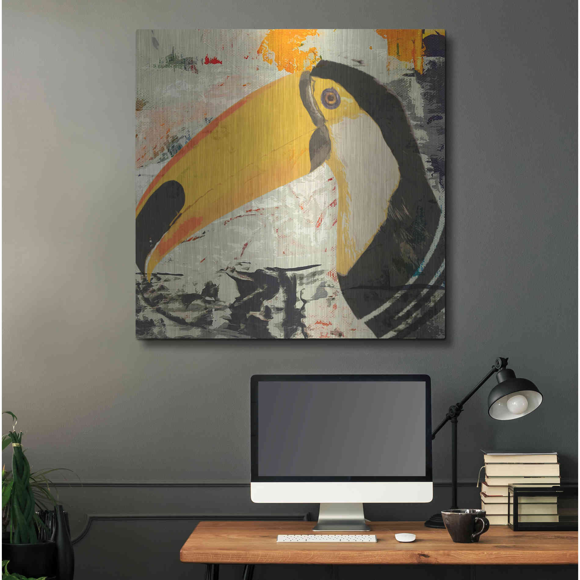 Luxe Metal Art 'Toucan Play 1' by Karen Smith Metal Wall Art,36x36
