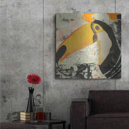 Luxe Metal Art 'Toucan Play 1' by Karen Smith Metal Wall Art,36x36