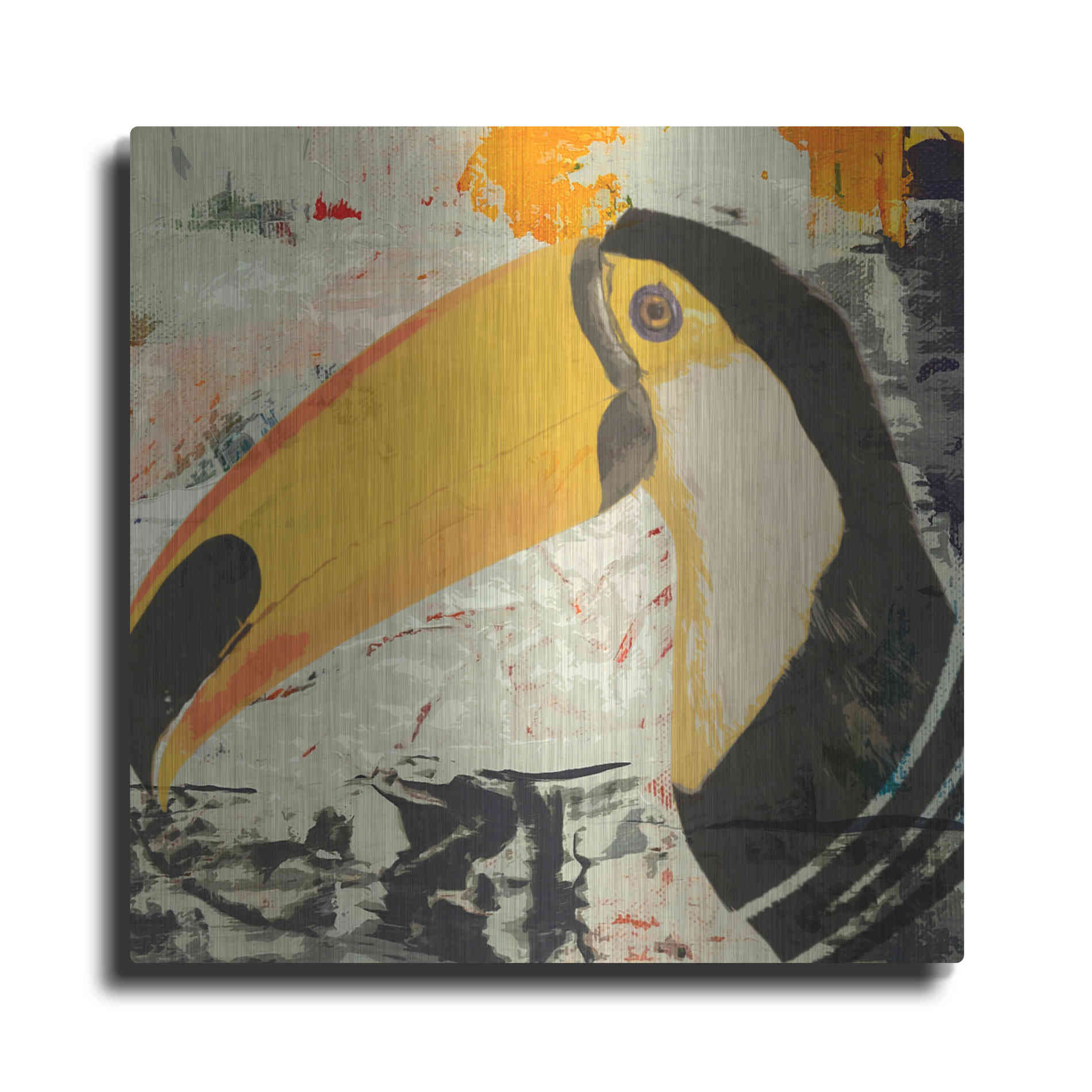 Luxe Metal Art 'Toucan Play 1' by Karen Smith Metal Wall Art