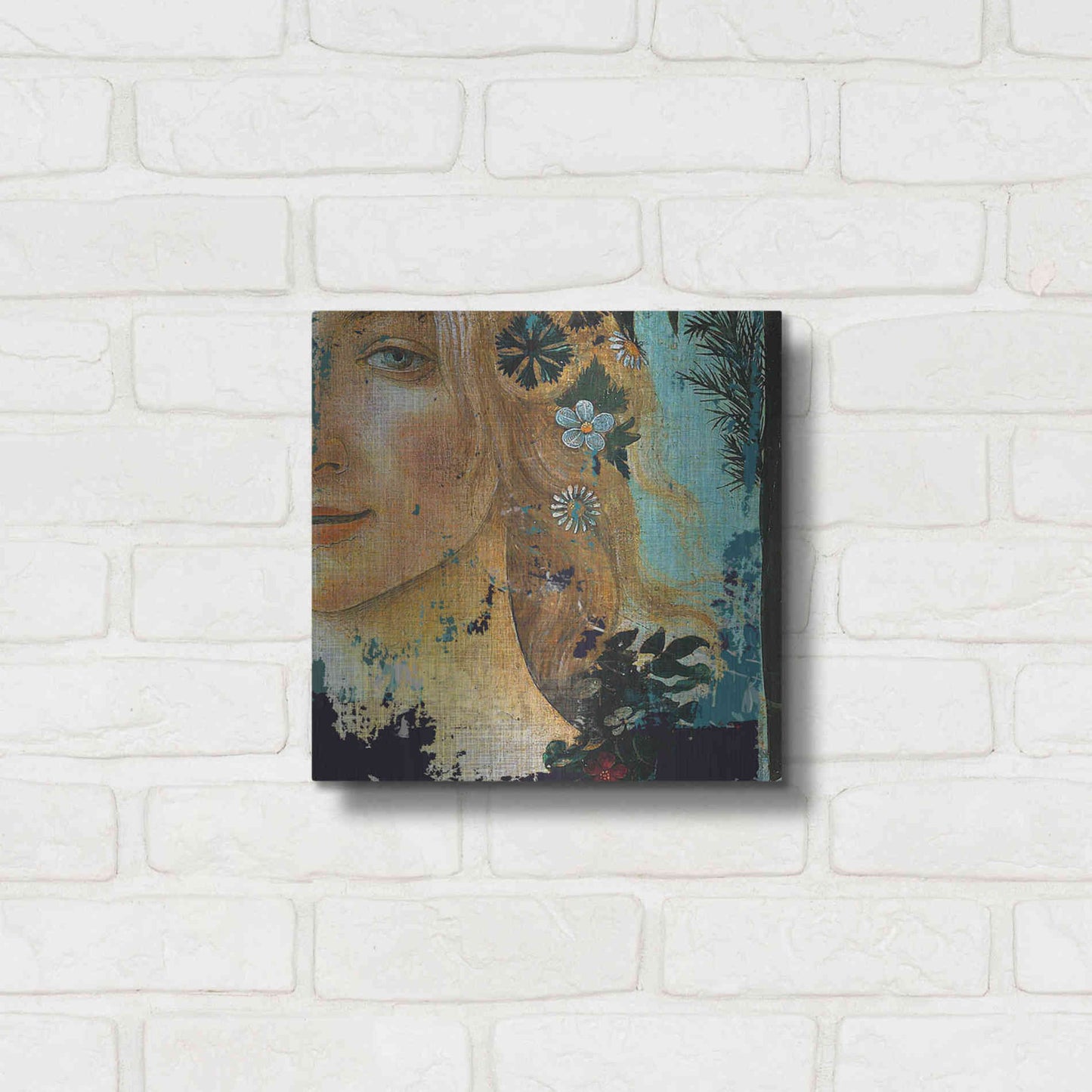 Luxe Metal Art 'Flower Lady' by Karen Smith Metal Wall Art,12x12