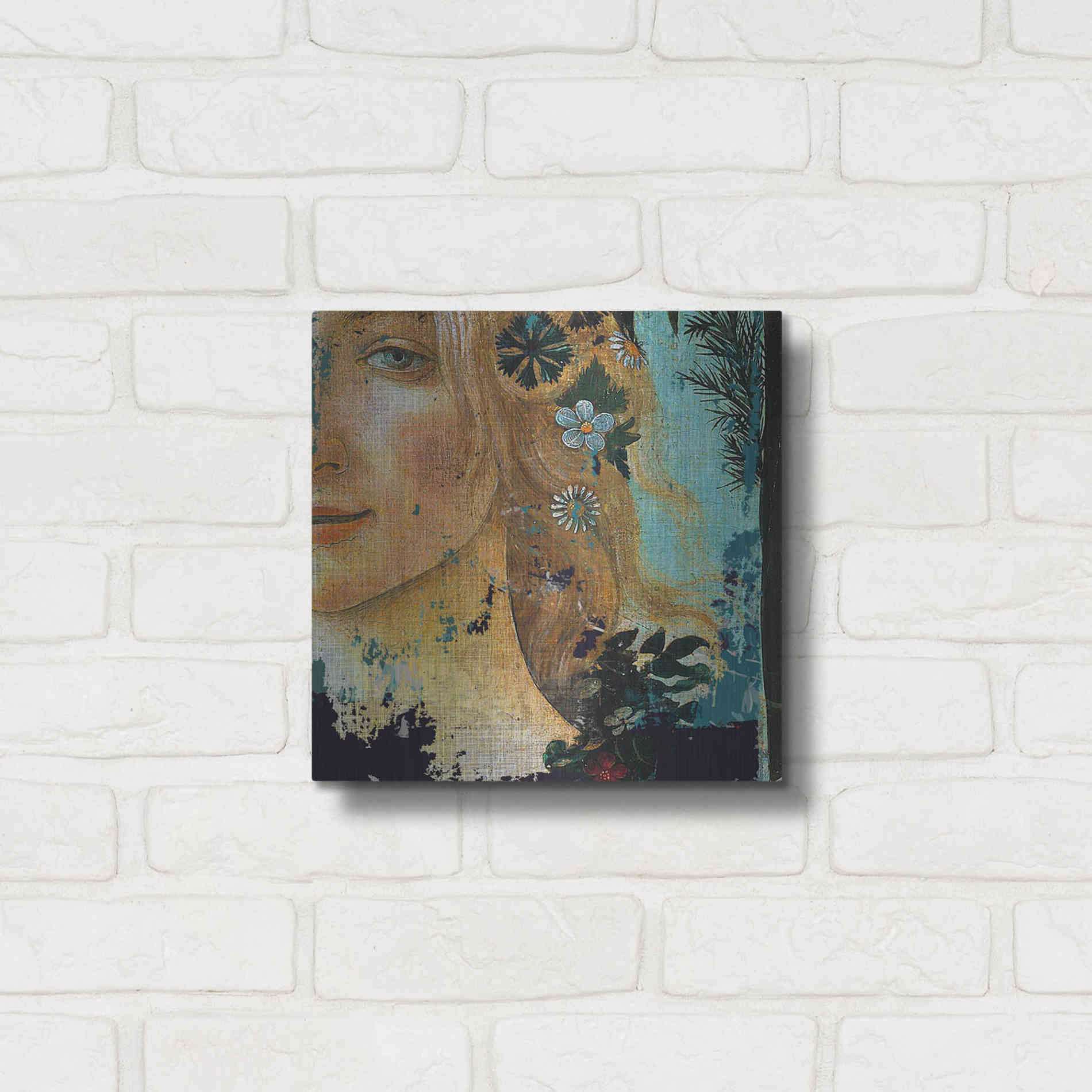 Luxe Metal Art 'Flower Lady' by Karen Smith Metal Wall Art,12x12