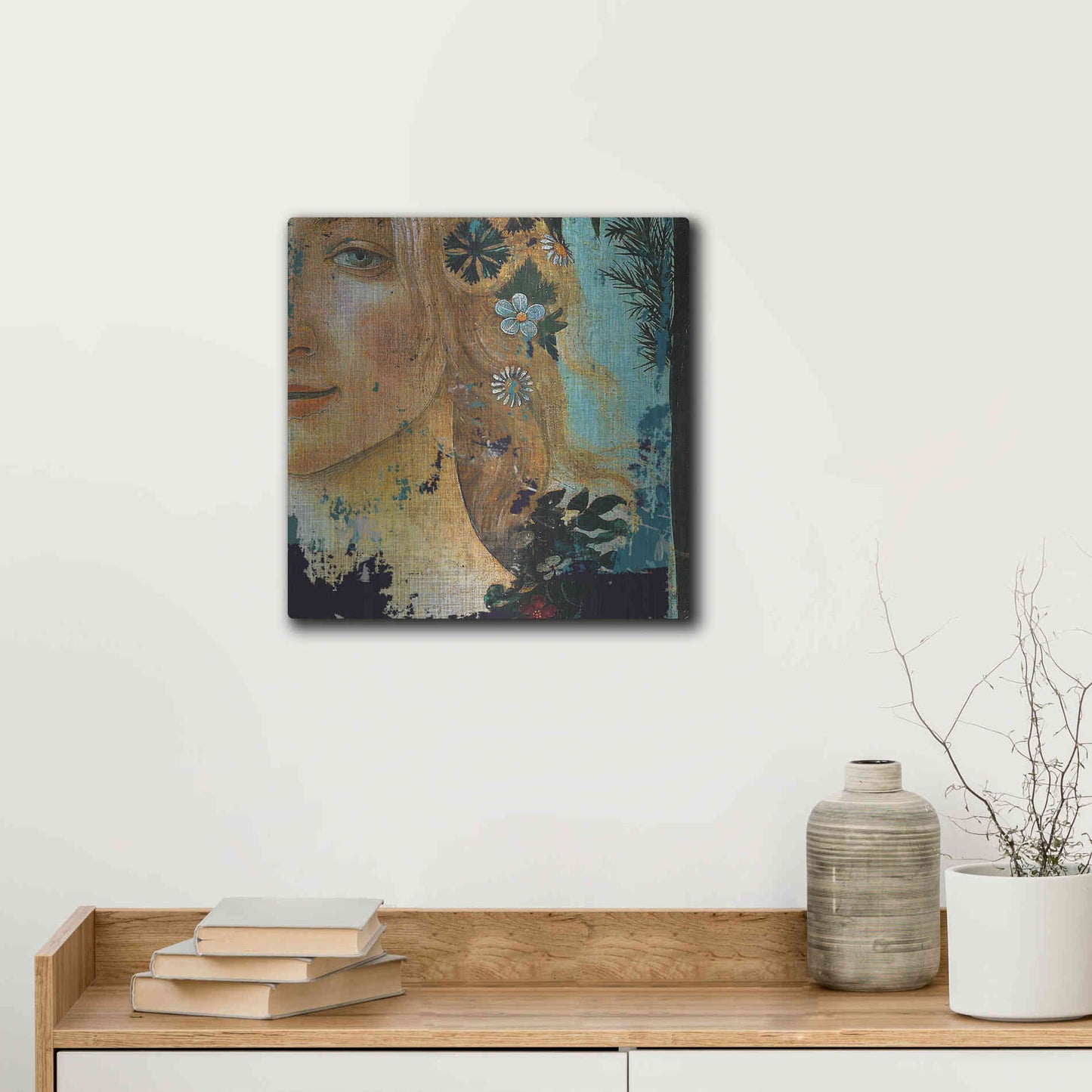 Luxe Metal Art 'Flower Lady' by Karen Smith Metal Wall Art,12x12