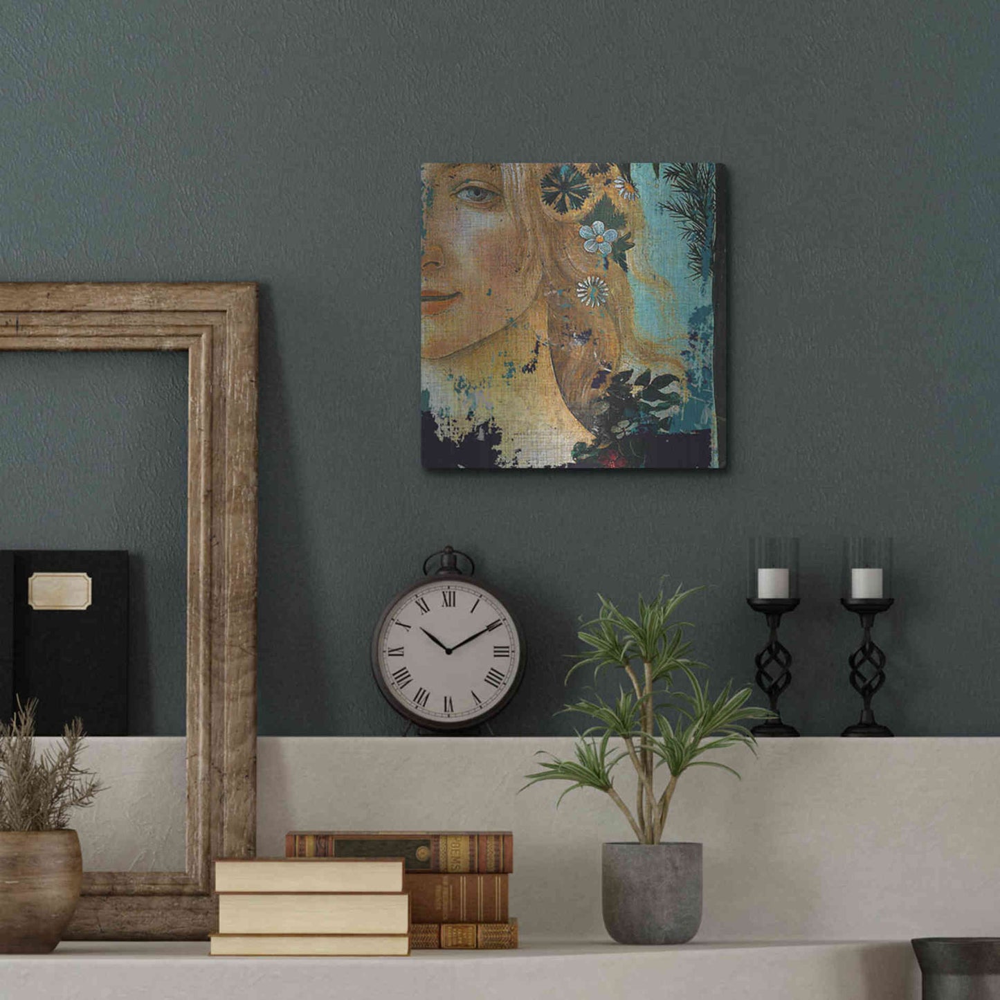 Luxe Metal Art 'Flower Lady' by Karen Smith Metal Wall Art,12x12