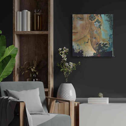 Luxe Metal Art 'Flower Lady' by Karen Smith Metal Wall Art,24x24