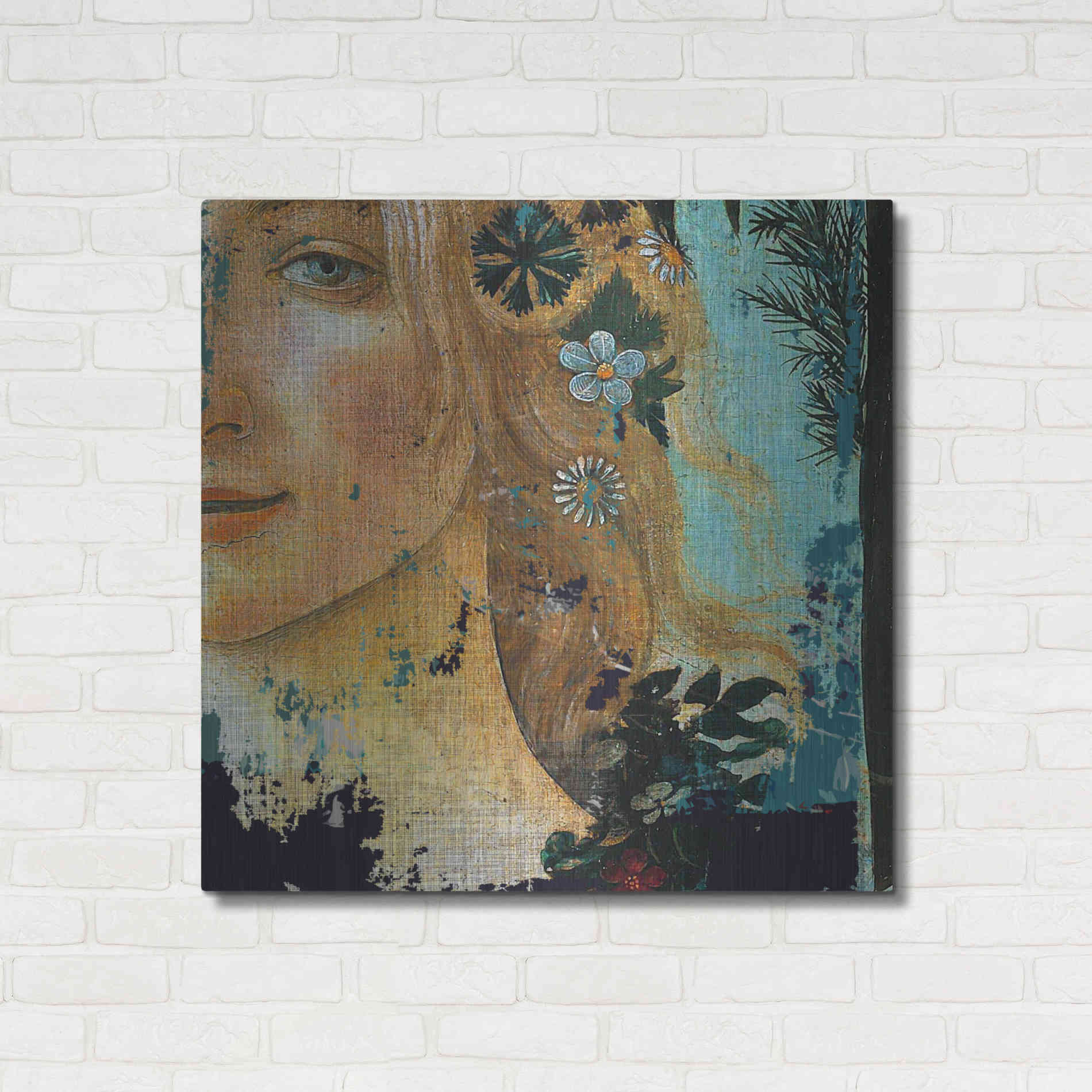 Luxe Metal Art 'Flower Lady' by Karen Smith Metal Wall Art,36x36